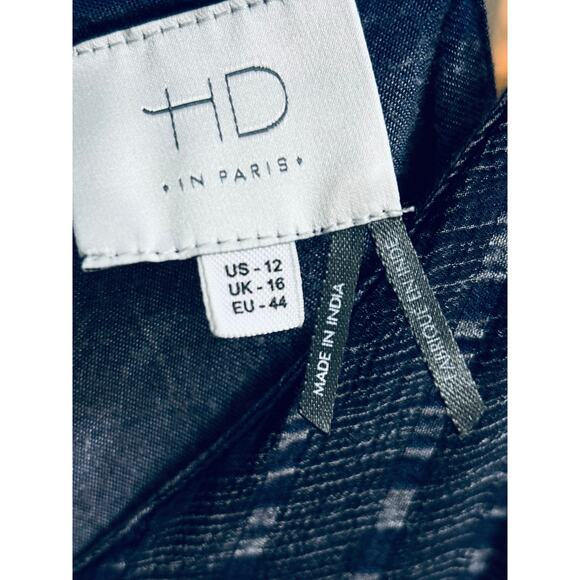 Anthropologie HD in Paris Harbor CropWide Leg Jumpsuit Cupro Navy Size 12 - Picture 5 of 6